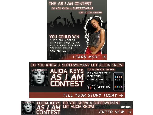 Alicia Keys As I Am Sweepstakes Ads