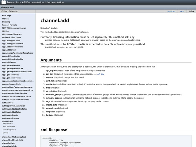 Treemo documentation screenshot
